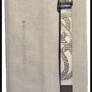 Hermes Smartwatch band with Gray and White Band